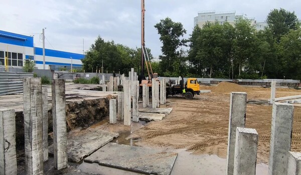Погружение железобетонных свай 10 м, Московская область, г. Электрогорск
